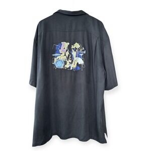 VTG Nat Nast Luxury Originals 100% Silk Black All That Jazz Limited Edition XXL